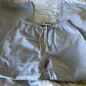 Brandy Melville Anastasia Sweatpants Blue and White Striped